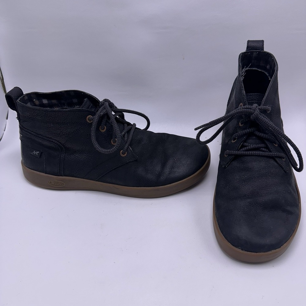Chaco Davis Mid Leather Boot Mens Size 9 Black Chukka Ankle Shoes JCH106685